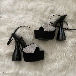 Lolla Rhinestone Platform Heels